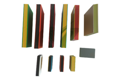 cut-to-size 2 color hdpe sheets green on yellow 15mm